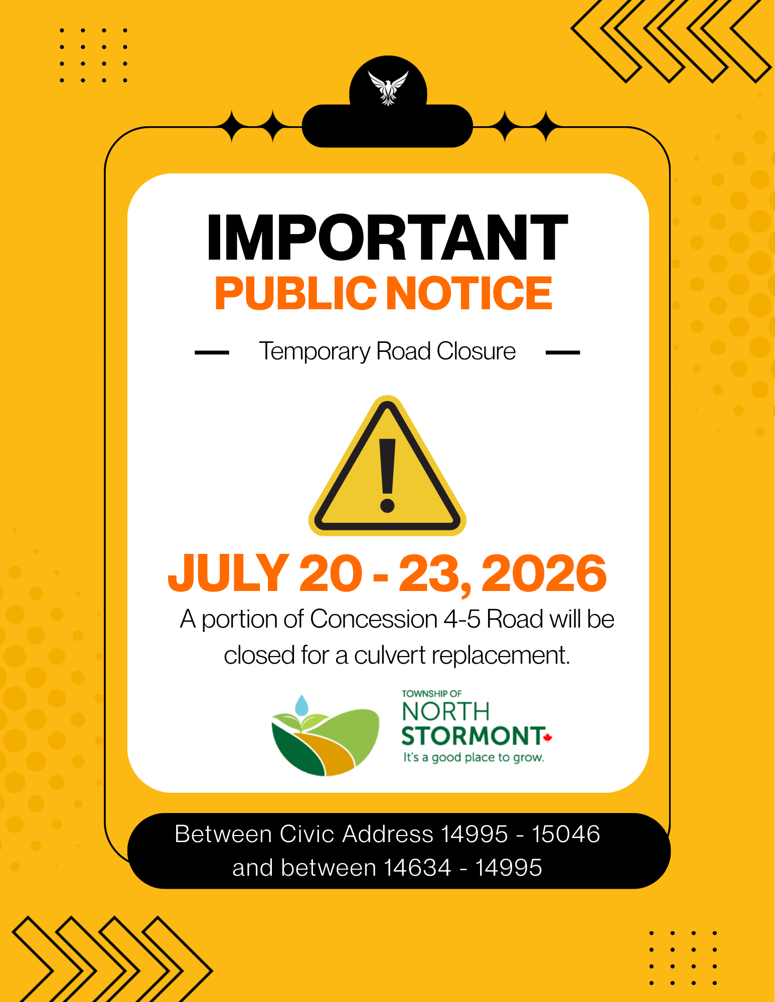 Road closure notice