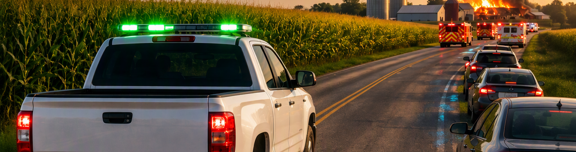 pull over for flashing green lights