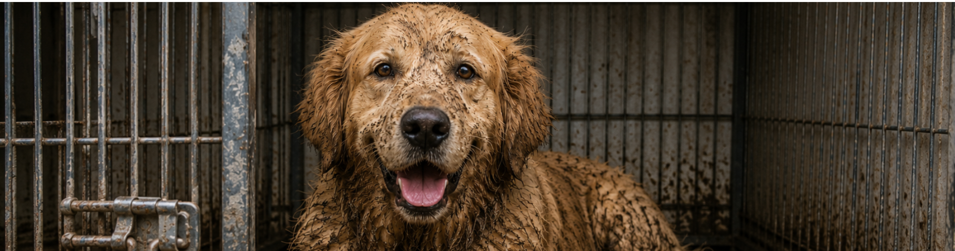 dirty golden retriever