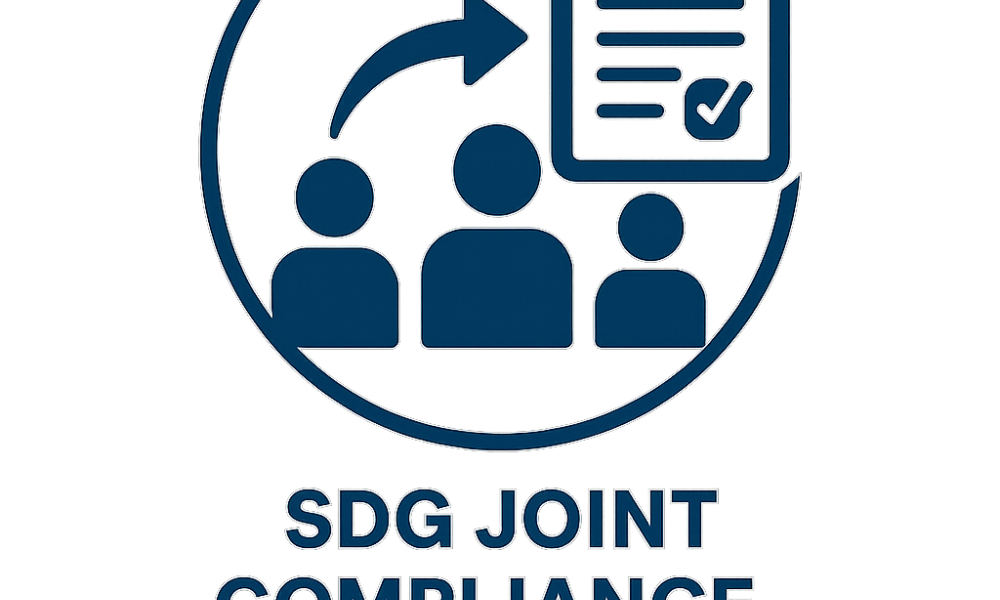 An image showing a group of people with the phrase "SDG Joint Compliance Audit Committee"