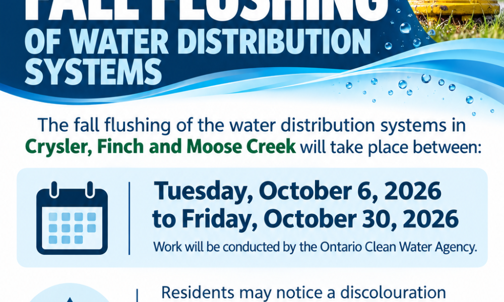 Fall flushing of the municipal water systems