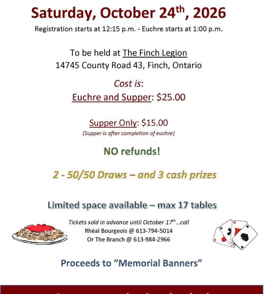 October supper at the Finch Legion