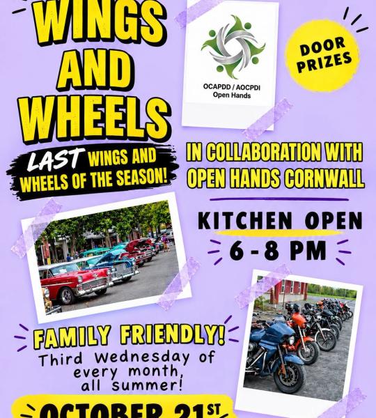Wings and wheels event poster