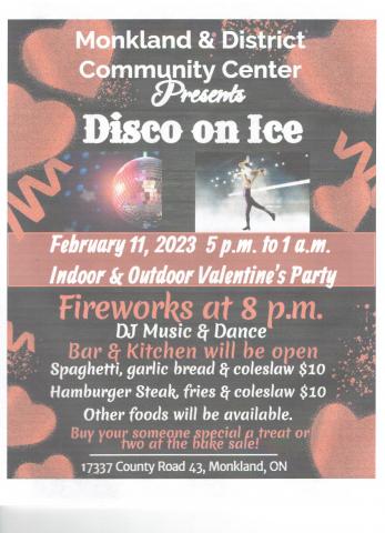Flyer for fireworks and spaghetti dinner