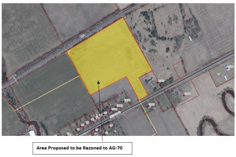 Area Proposed to be Rezoned to AG-70