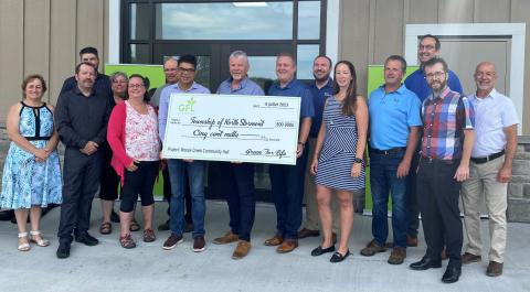 Local dignitaries celebrated a $500,000 investment in the Moose Creek Community Centre, which was provided by GFL Environmental.