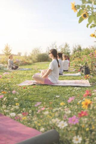 Yoga at Brighter With Blooms Farm
