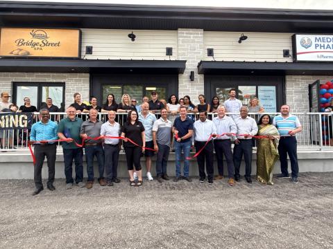 ribbon cutting at the commercial triplex in Crysler