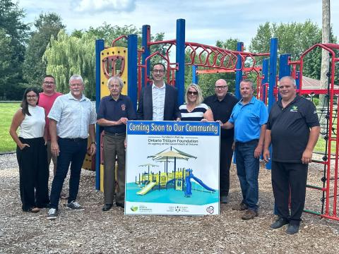 Township representatives at Crysler Playground funding announcement