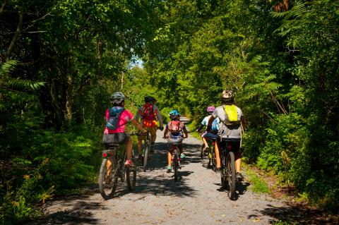cyclists on the Crysler Recreation Trail