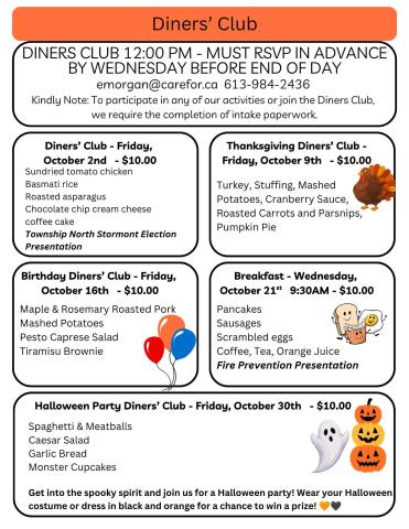 Carefor Halloween luncheon poster