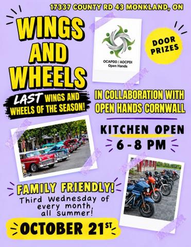 Wings and wheels event poster