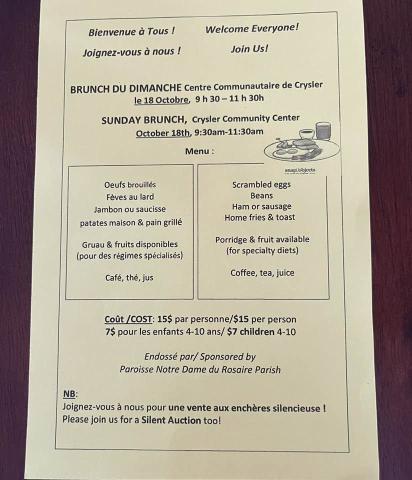 notre dame parish breakfast